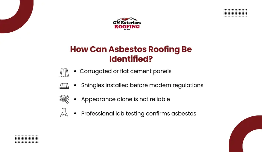 How to identify asbestos roofing cement panels and shingles by GN Exteriors Roofing.
